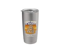 I Sit How I Want Comodo Cat Attitude Retro Bicchiere termico in acciaio inox doppia parete
