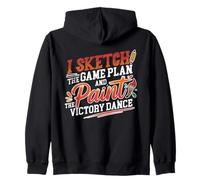 I Sketch The Game Plan And Paint The Victory Dance Felpa con Cappuccio