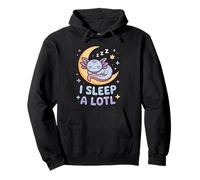 I Sleep A Lotl, Cute Axolotl Sleeping Felpa con Cappuccio