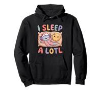 I Sleep A Lotl, Cute Axolotl Sleeping Felpa con Cappuccio
