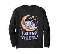 I Sleep A Lotl, Cute Axolotl Sleeping Maglia a Manica