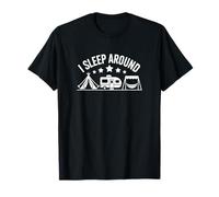 I Sleep Around Tenda Rimorchio Camper Avventura Maglietta
