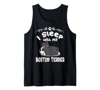 I Sleep with My Boston Terrier Dog Sleeping Puppy Dogs Canotta