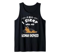 I Sleep with My German Shepherd Dog Sleeping Puppy Dogs Canotta