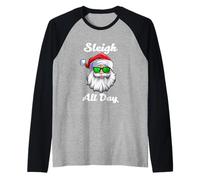 I Sleigh all Day Cool Christmas Illustration Graphic Designs Maglia con Maniche Raglan