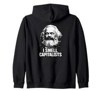 I Smell Capitalists, Karl Marx, Comunismo, Marx Felpa con Cappuccio