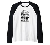 I Smell Capitalists, Karl Marx, Comunismo, Marx Maglia con Maniche Raglan