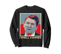 I Smell Commies Camicie politiche repubblicane di Ronald Reagan Felpa