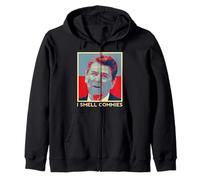 I Smell Commies Camicie politiche repubblicane di Ronald Reagan Felpa con Cappuccio