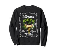I Smoke Weed And I Know Things Divertente Scimmia Fumo Erba Felpa