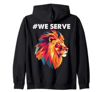 I soci del Lions Club serviamo Abiti per lavori di Servizio Felpa con Cappuccio