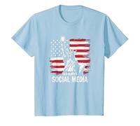 I Social Media di Old Glory Maglietta, Bambini, Celeste, 2 Anni