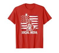 I Social Media di Old Glory Maglietta, Uomo, Rosso, M