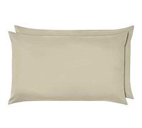 I SOGNI Coppia FEDERE in Flanella di Puro Cotone 52X82 (Beige)