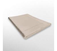 I SOGNI Lenzuola sopra Tinta Unita Puro Cotone Lenzuolo Piano Superiore Matrimoniale (2 Piazze 240x300 cm, Sabbia)