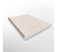 I SOGNI Lenzuola sopra Tinta Unita Puro Cotone Lenzuolo Superiore Piano Matrimoniale (2 Piazze 240x300 cm, Beige)