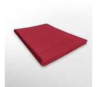 I SOGNI Lenzuola sopra Tinta Unita Puro Cotone Lenzuolo Superiore Piano Matrimoniale (2 Piazze 240x300 cm, Bordeaux)