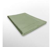 I SOGNI Lenzuola sopra Tinta Unita Puro Cotone Lenzuolo Superiore Piano Matrimoniale Verde (2 Piazze 240x300 cm, Salvia)