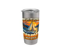I soldi non possono comprare la felicità ma possono comprare una barca a vela divertente Bicchiere termico in acciaio inox doppia parete