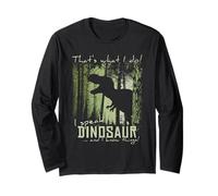 I Speak Dinosaur And I Know Things Meme dell'ombra del T-Rex Maglia a Manica