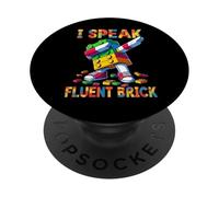 I Speak Fluent Brick Funny Blocks Master Builder Dabbing PopSockets PopGrip Adesivo