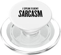 I Speak Fluent Sarcasm - Scuola umoristica divertente, lavoro Donne Uomini PopSockets PopGrip per MagSafe