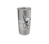 I Speak Koala Fluently! Parlo Koala in modo fluente! Bicchiere termico in acciaio inox doppia parete