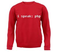 I Speak: Php - Bambini Felpa/Maglione - Code Sviluppatore Programmatore