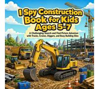 I Spy Construction Book for Kids Ages 5-7: A Challenging Search and Find Picture Adventure with Trucks, Cranes, Diggers, and Busy Building Sites