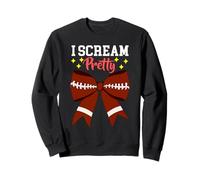 I Sream Pretty American Football Fan Player Game Day Donne Felpa