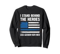 I Stand Behind The Heroes - Poliziotto ufficiale di polizia Blue Line Felpa