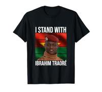 I Stand Con Ibrahim Traore Burkina Faso Bandiera Maglietta