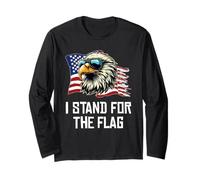 I Stand for The Flag, American Eagle Sun Glasses Maglia a Manica