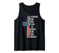 I Stand for The Flag And Kneel for The Cross USA Freedom God Canotta