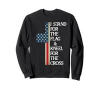 I Stand for The Flag And Kneel for The Cross USA Freedom God Felpa