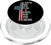 I Stand for the Flag and Kneel for the Cross USA Freedom God PopSockets PopGrip per MagSafe