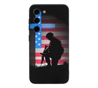 I Stand for The Flag I Kneel for The Crosses Custodia per telefono compatibile con Samsung S23/Plus/Ultra custodia protettiva carina per cellulare