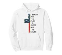I Stand for The Flag Kneel for The Cross USA Freedom God US Felpa con Cappuccio