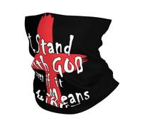 I Stand with God Even If It Means Standing Alone Decorazione Facciale Antipolvere Scaldacollo Lavabile Fascia per Capelli per attività Sports Adulto 26X30CM