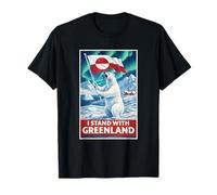 I Stand with Groenlandia Polar Bear Nature Theme Clothing Maglietta