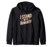 I Stand with Humanity Supporto per la gentilezza Mondiale - Felpa con Cappuccio