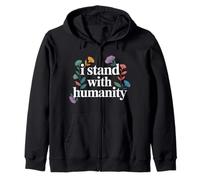 I Stand with Humanity Supporto per la gentilezza Mondiale |- Felpa con Cappuccio