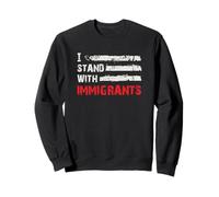 I Stand with Immigrants Bold Solidarietà Art Felpa