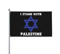 I Stand With Israel Flag 3x5 God Pray for Israel Bandiera da cortile Israele Forte bandiera Segnale I Love Israel Banner Bandiera Israele gratuita 3X5 Ft con occhielli in ottone Bandiera da giardino