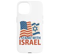 I Stand With Israele USA Bandiere Americane Supporto Art Custodia per iPhone 15