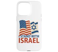 I Stand With Israele USA Bandiere Americane Supporto Art Custodia per iPhone 15 Pro Max