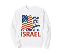 I Stand with Israele USA Bandiere Americane Supporto Art Felpa