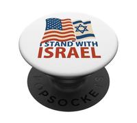 I Stand With Israele USA Bandiere Americane Supporto Art PopSockets PopGrip Adesivo