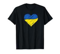 I Stand With Ucraina Bandiera Heqart Maglietta