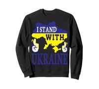 I Stand with Ukraine - Love Stop War - Ucraina Mappa Felpa